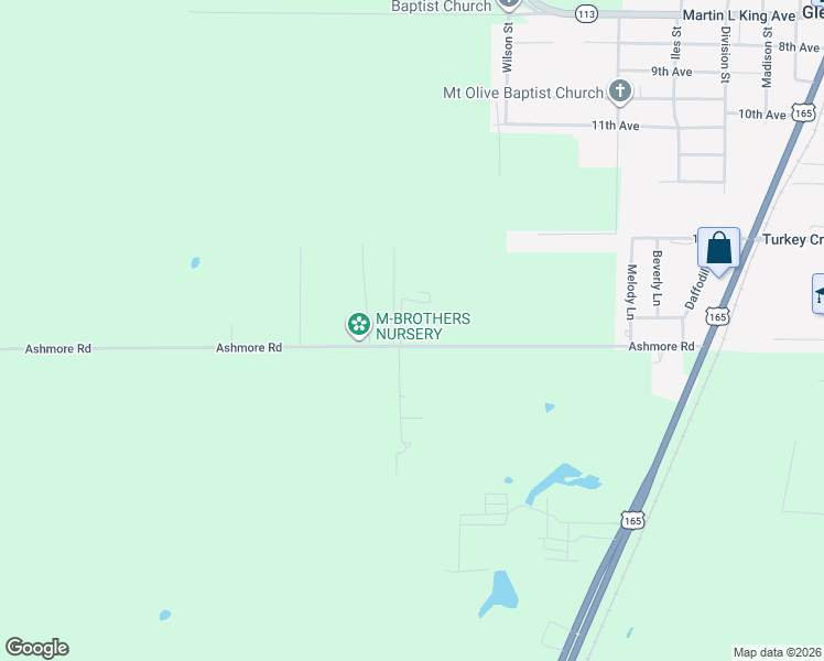 map of restaurants, bars, coffee shops, grocery stores, and more near 310B Ashmore Road in Glenmora