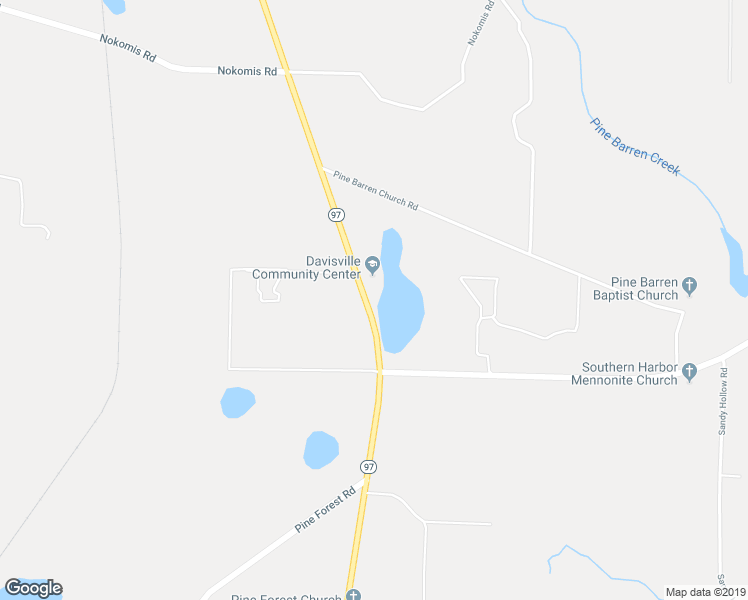 map of restaurants, bars, coffee shops, grocery stores, and more near 10200 Florida 97 in Century