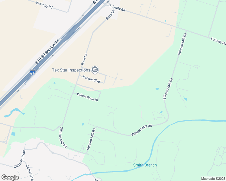 map of restaurants, bars, coffee shops, grocery stores, and more near 410 Hamer Drive in Salado