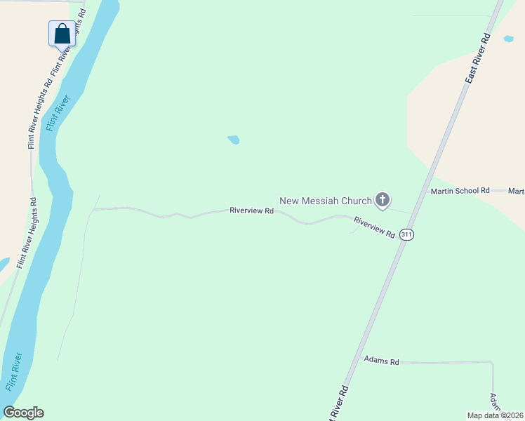 map of restaurants, bars, coffee shops, grocery stores, and more near 135 Riverview Road in Bainbridge