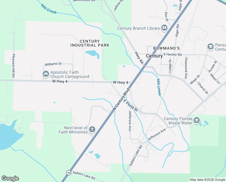 map of restaurants, bars, coffee shops, grocery stores, and more near 26 George Avenue in Century