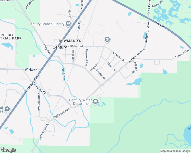 map of restaurants, bars, coffee shops, grocery stores, and more near 414 Front St in Century