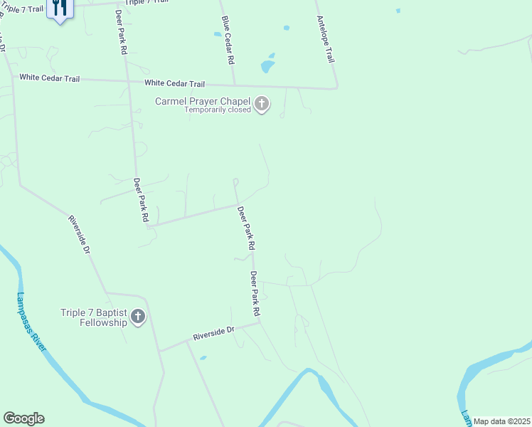 map of restaurants, bars, coffee shops, grocery stores, and more near 1244 Deer Park Road in Killeen