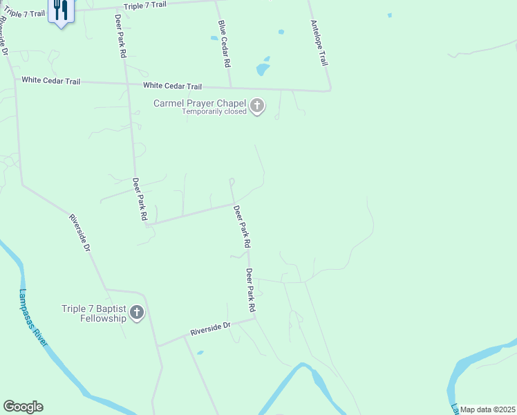 map of restaurants, bars, coffee shops, grocery stores, and more near 1244 Deer Park Road in Killeen