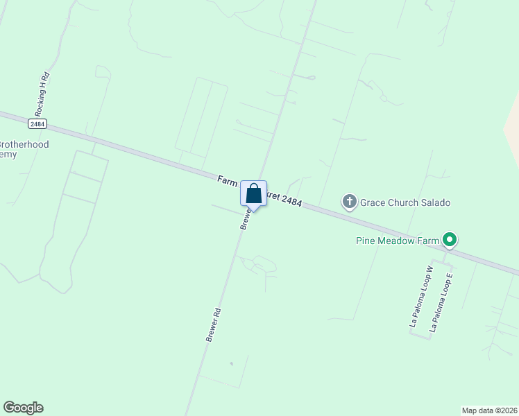 map of restaurants, bars, coffee shops, grocery stores, and more near 11055 Brewer Road in Salado