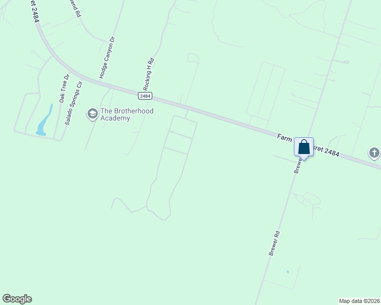 map of restaurants, bars, coffee shops, grocery stores, and more near 8550 Spring Creek Loop in Salado