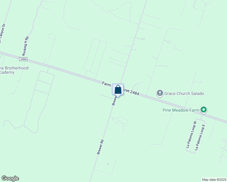 map of restaurants, bars, coffee shops, grocery stores, and more near 11055 Brewer Road in Salado