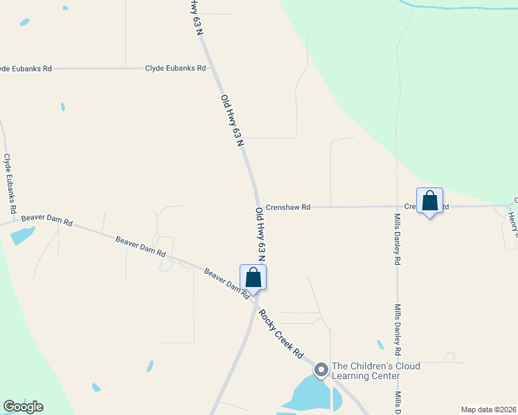 map of restaurants, bars, coffee shops, grocery stores, and more near 3197-3575 Old Highway 63 in Lucedale