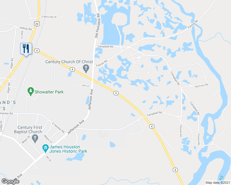 map of restaurants, bars, coffee shops, grocery stores, and more near 883 Florida 4 in Century