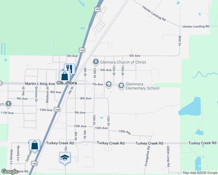 map of restaurants, bars, coffee shops, grocery stores, and more near 1419-1421 7th Avenue in Glenmora