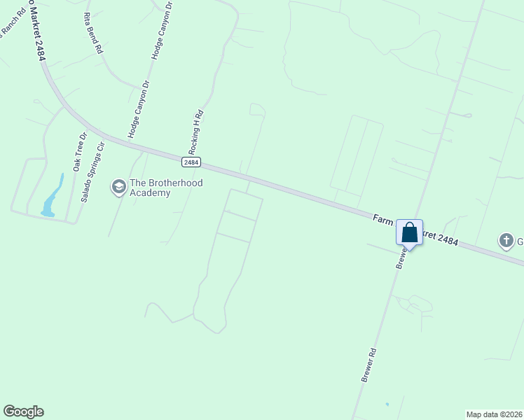 map of restaurants, bars, coffee shops, grocery stores, and more near 8580 Spring Creek Loop in Salado
