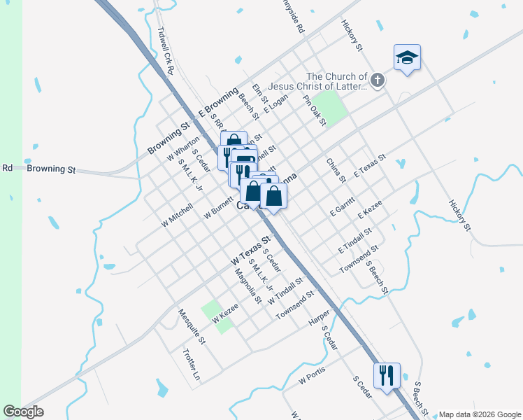 map of restaurants, bars, coffee shops, grocery stores, and more near in Calvert