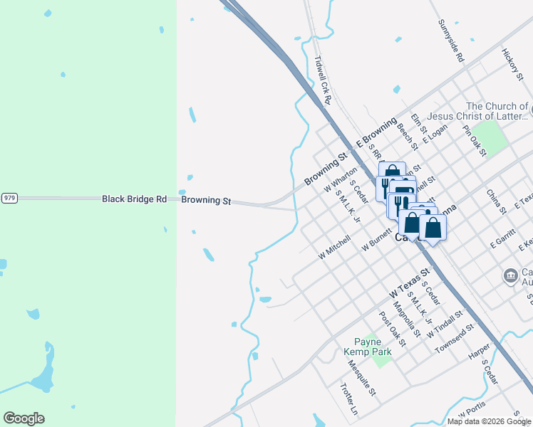 map of restaurants, bars, coffee shops, grocery stores, and more near Wharton Street in Calvert