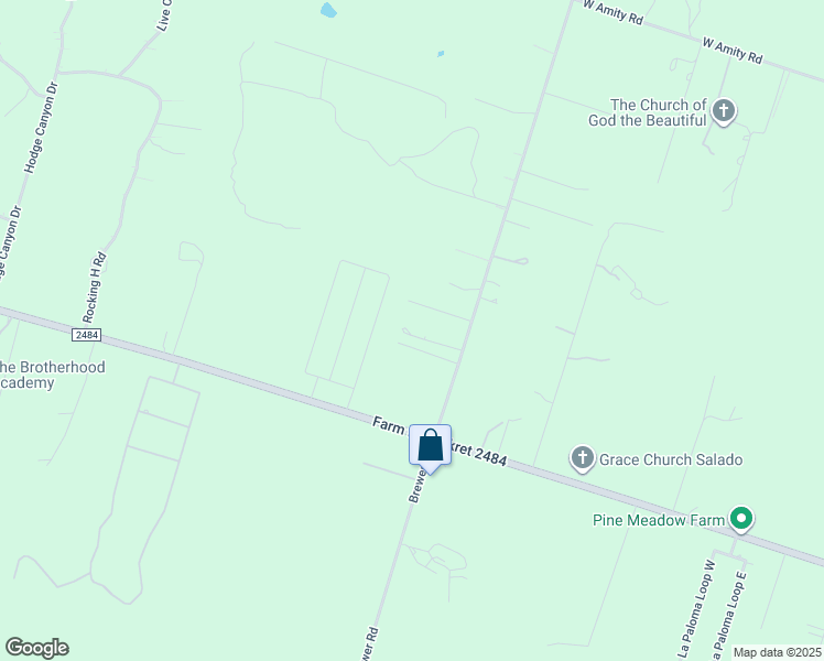 map of restaurants, bars, coffee shops, grocery stores, and more near 10606 Brewer Road in Salado