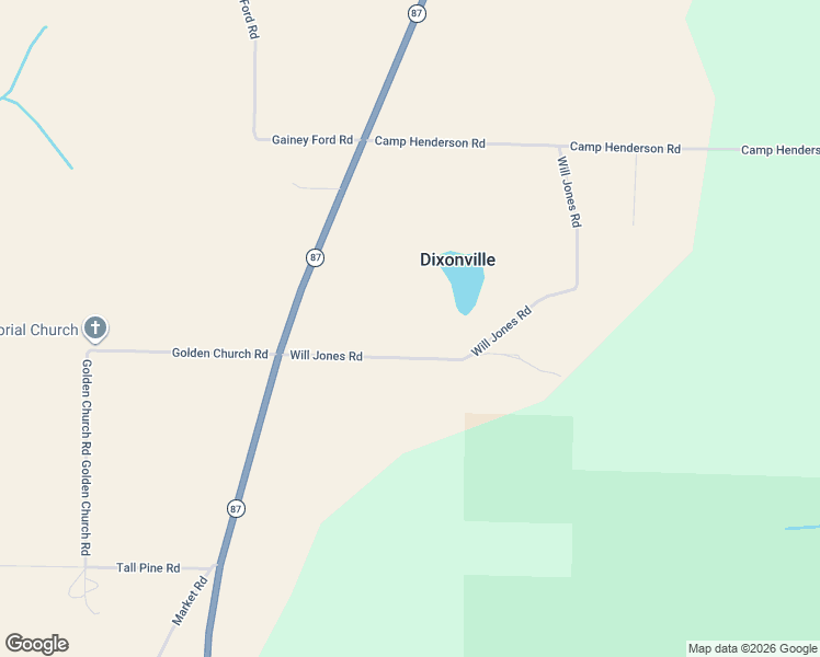 map of restaurants, bars, coffee shops, grocery stores, and more near 6594 Will Jones Road in Jay