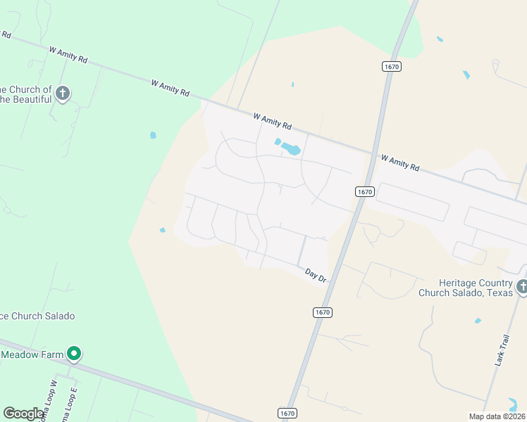 map of restaurants, bars, coffee shops, grocery stores, and more near 5193 Few Oaks Drive in Salado