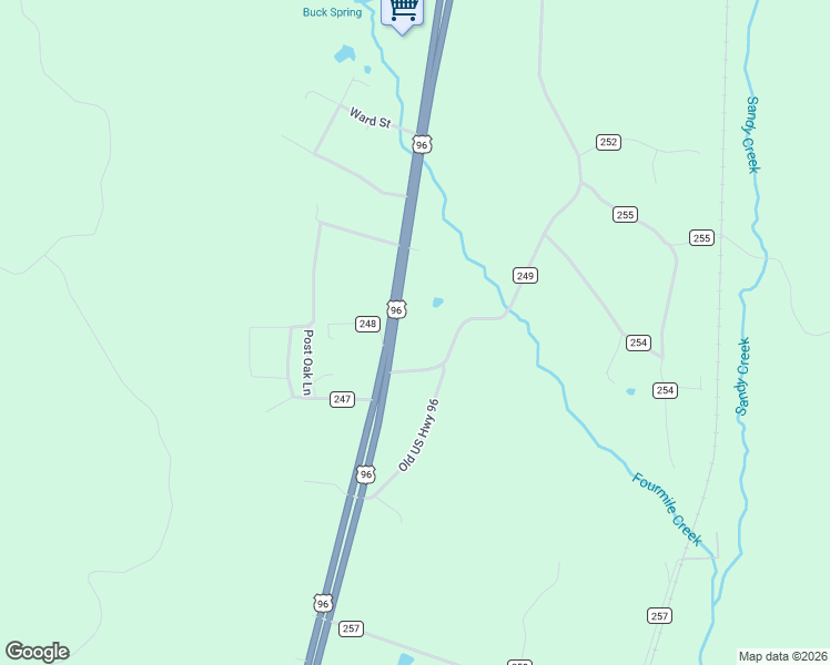 map of restaurants, bars, coffee shops, grocery stores, and more near 3930 U.S. 96 in Jasper