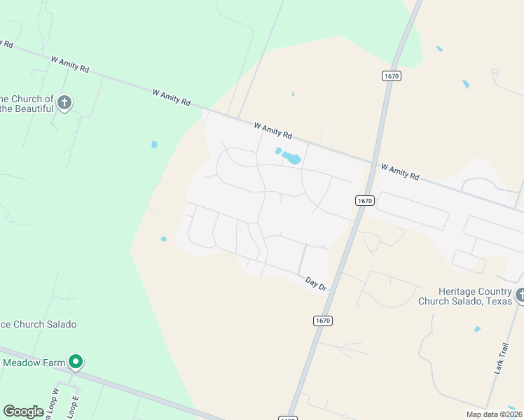 map of restaurants, bars, coffee shops, grocery stores, and more near 5193 Few Oaks Drive in Salado