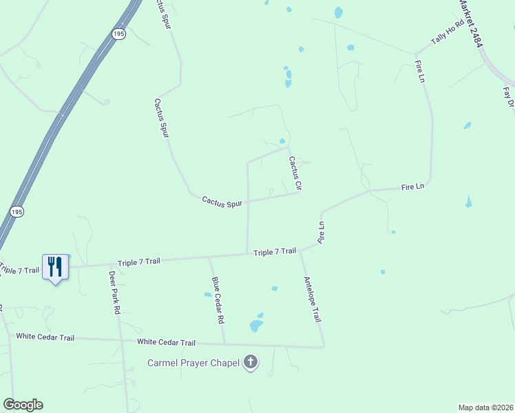 map of restaurants, bars, coffee shops, grocery stores, and more near 932 Cactus Circle in Killeen