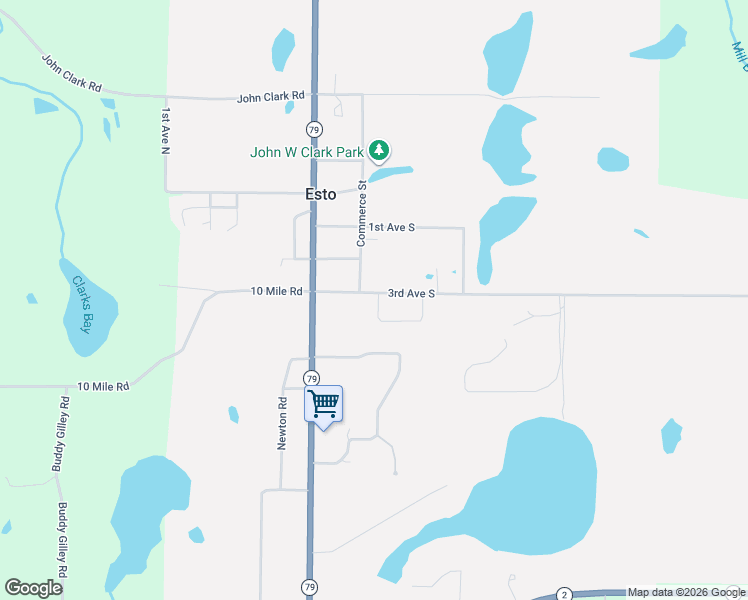 map of restaurants, bars, coffee shops, grocery stores, and more near 3rd Ave S in Esto