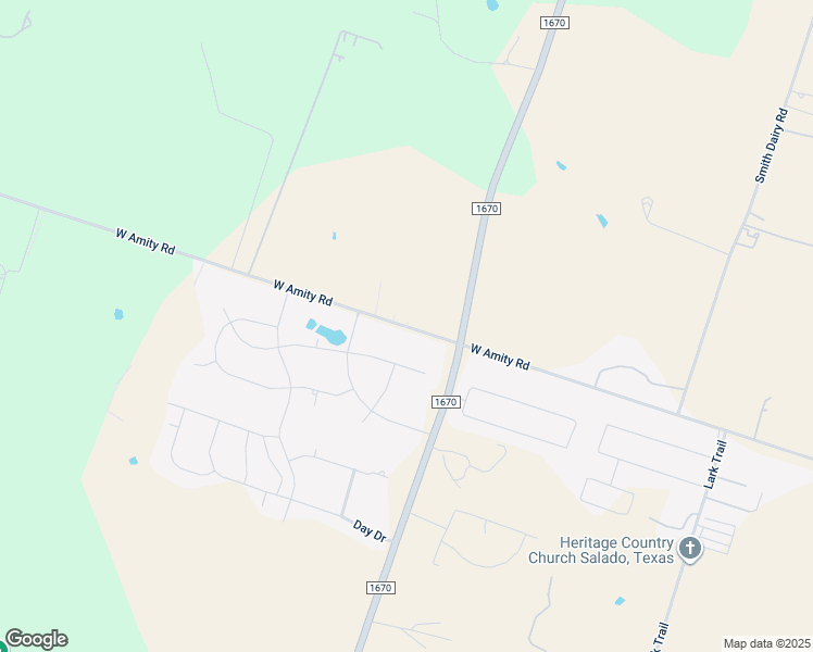 map of restaurants, bars, coffee shops, grocery stores, and more near 4460 West Amity Road in Salado