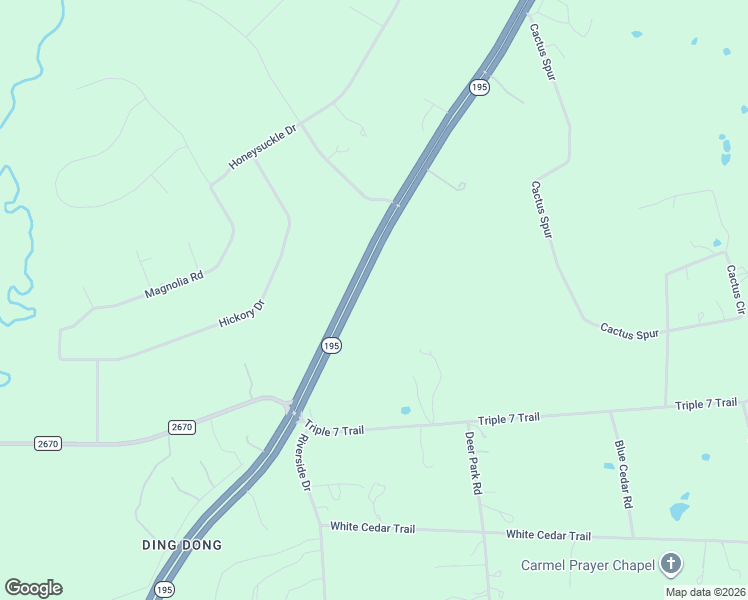 map of restaurants, bars, coffee shops, grocery stores, and more near 15650 Texas 195 in Killeen