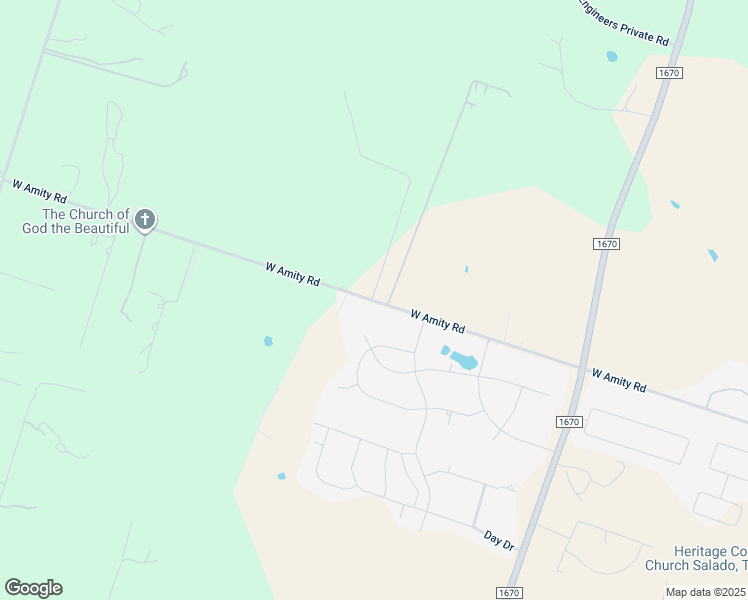 map of restaurants, bars, coffee shops, grocery stores, and more near 4489 West Amity Road in Salado