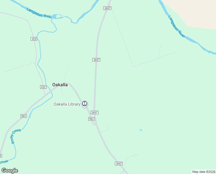 map of restaurants, bars, coffee shops, grocery stores, and more near 9676 Farm to Market Road 2657 in Kempner