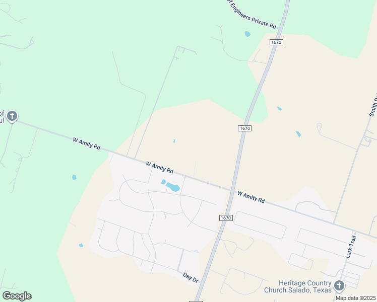 map of restaurants, bars, coffee shops, grocery stores, and more near 4460 West Amity Road in Salado