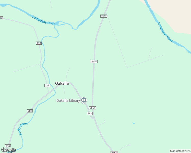 map of restaurants, bars, coffee shops, grocery stores, and more near 9676 Farm to Market Road 2657 in Kempner