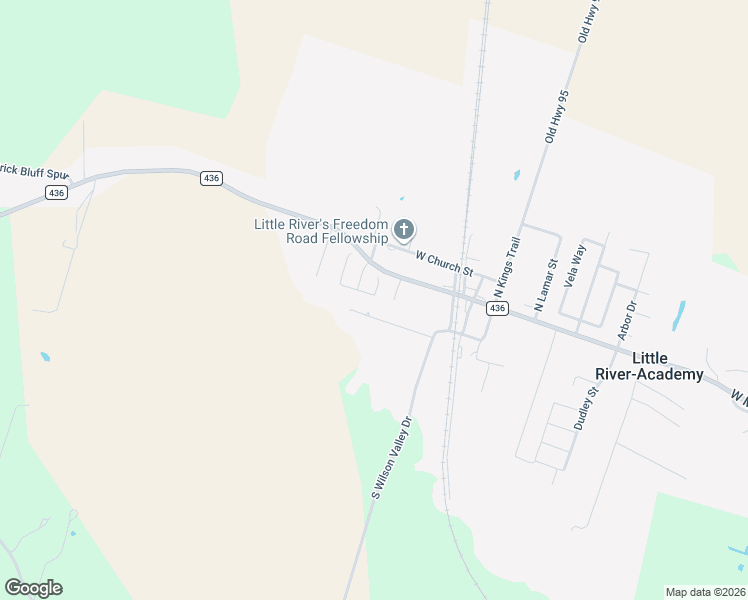 map of restaurants, bars, coffee shops, grocery stores, and more near 1408 West Mesquite Street in Little River-Academy