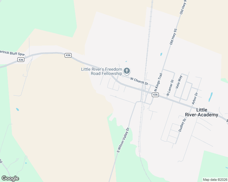 map of restaurants, bars, coffee shops, grocery stores, and more near 1408 West Mesquite Street in Little River-Academy