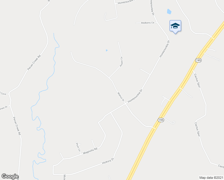 map of restaurants, bars, coffee shops, grocery stores, and more near 665 Walnut Drive in Killeen