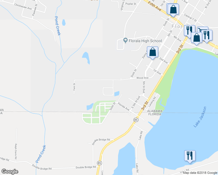 map of restaurants, bars, coffee shops, grocery stores, and more near 408 Mc Duffie Avenue Exd in Florala