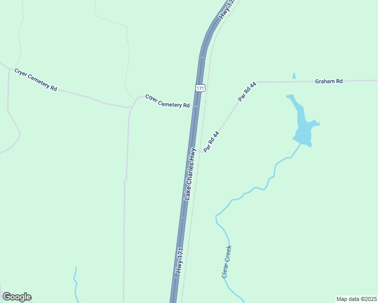 map of restaurants, bars, coffee shops, grocery stores, and more near 15112 Lake Charles Highway in Leesville