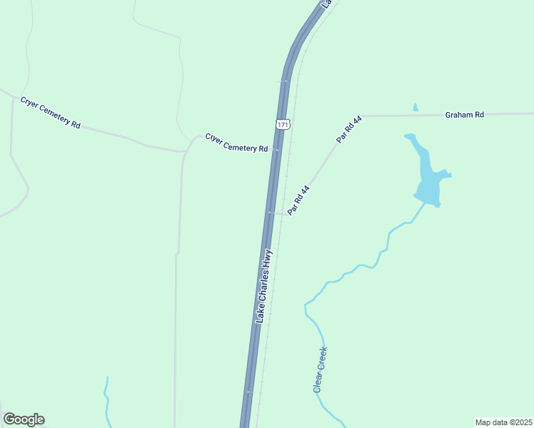 map of restaurants, bars, coffee shops, grocery stores, and more near 15112 Lake Charles Highway in Leesville