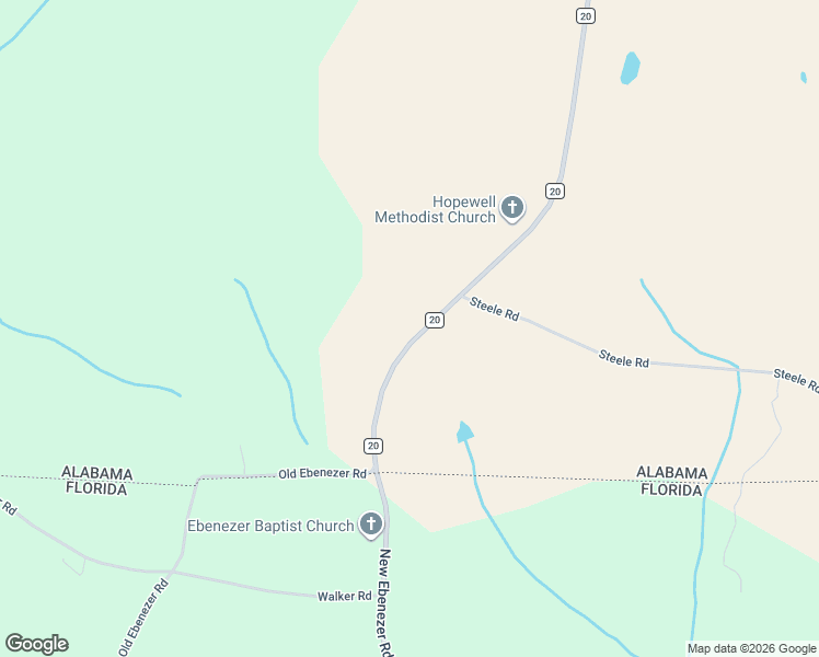 map of restaurants, bars, coffee shops, grocery stores, and more near 817 Gomillion Road in Florala