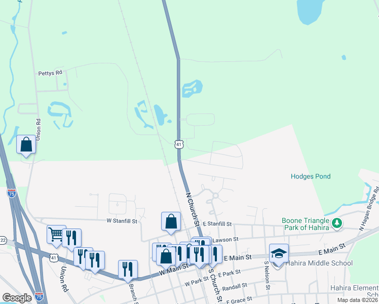 map of restaurants, bars, coffee shops, grocery stores, and more near 5878-5898 Highway 7 in Hahira