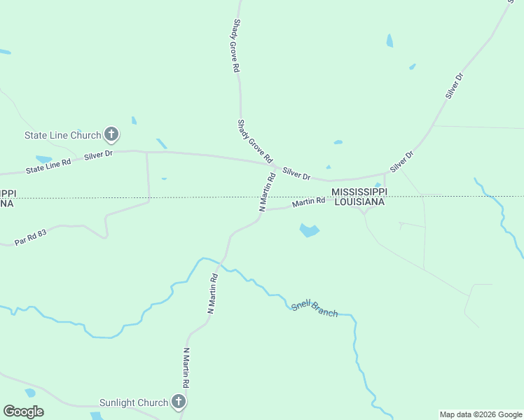 map of restaurants, bars, coffee shops, grocery stores, and more near North Martin Road in Osyka