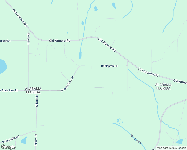 map of restaurants, bars, coffee shops, grocery stores, and more near 91 Huckleberry Lane in Flomaton