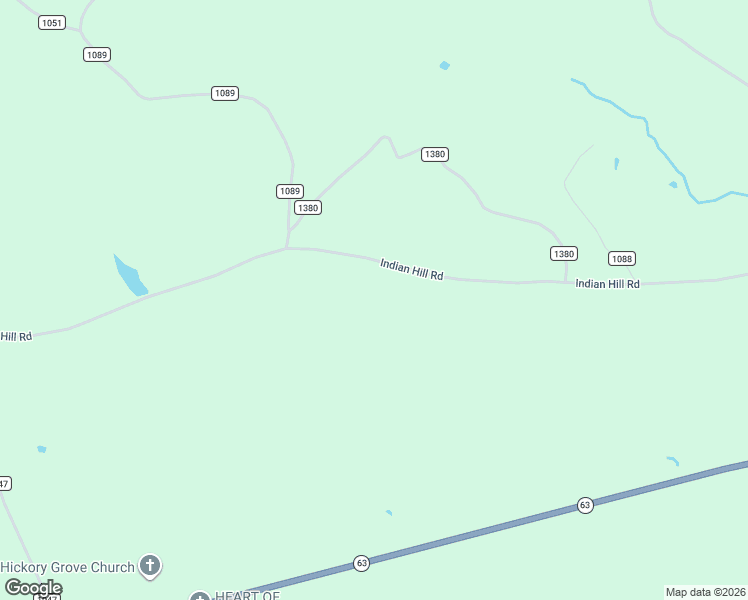 map of restaurants, bars, coffee shops, grocery stores, and more near Indian Hill Road in Burkeville