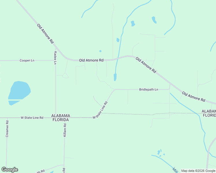 map of restaurants, bars, coffee shops, grocery stores, and more near 492 Bridlepath Lane in Flomaton