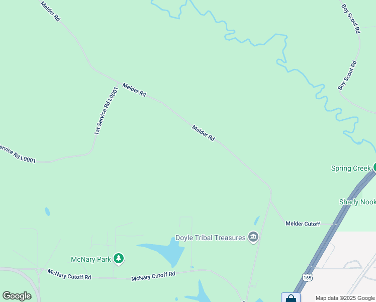 map of restaurants, bars, coffee shops, grocery stores, and more near 1588 Melder Road in Glenmora