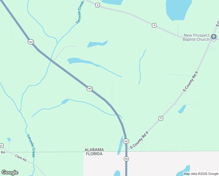 map of restaurants, bars, coffee shops, grocery stores, and more near 7727 Alabama 167 in Hartford