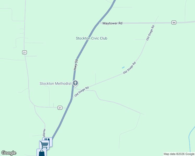 map of restaurants, bars, coffee shops, grocery stores, and more near 10153 Old Stage Road in Stockton