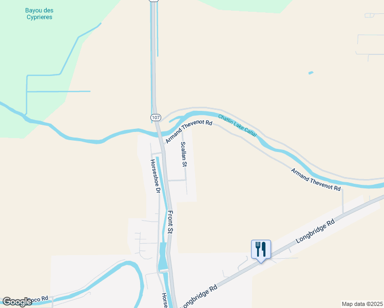 map of restaurants, bars, coffee shops, grocery stores, and more near 165 Scallan Street in Cottonport