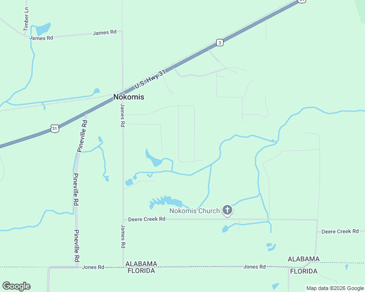 map of restaurants, bars, coffee shops, grocery stores, and more near Unnamed Road in Atmore