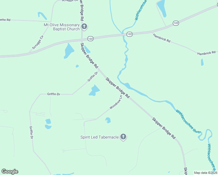 map of restaurants, bars, coffee shops, grocery stores, and more near 6041 Skipper Bridge Road in Hahira