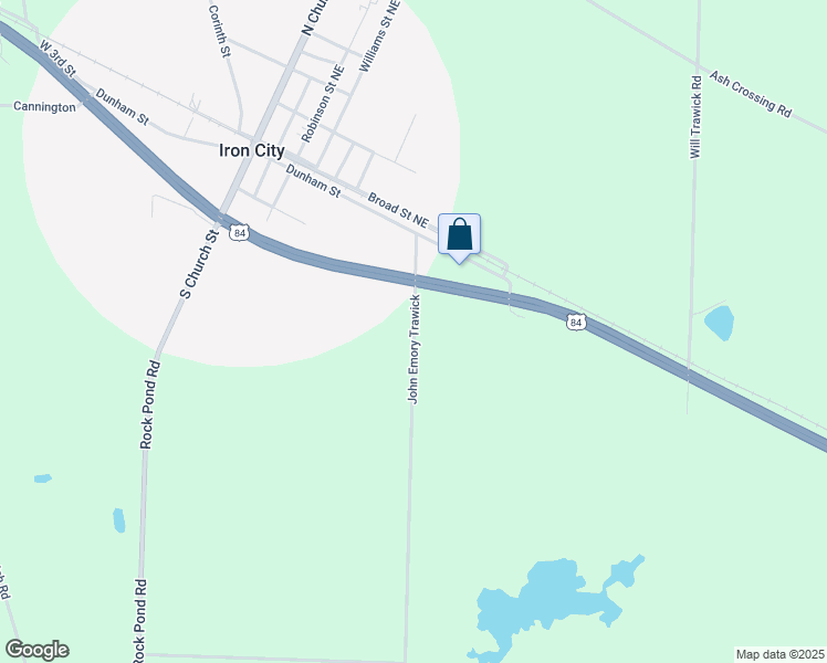 map of restaurants, bars, coffee shops, grocery stores, and more near John Emory Trawick in Iron City