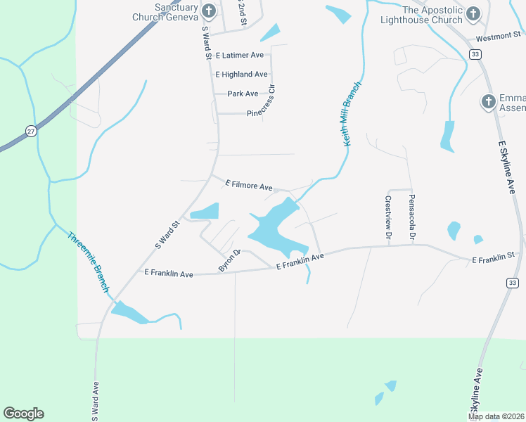 map of restaurants, bars, coffee shops, grocery stores, and more near 214 Springlake Drive in Geneva